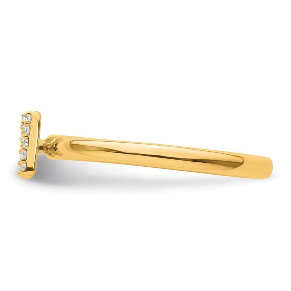Kazi Luxury 14k Yellow Gold Stackable Diamond Ini… - image 3
